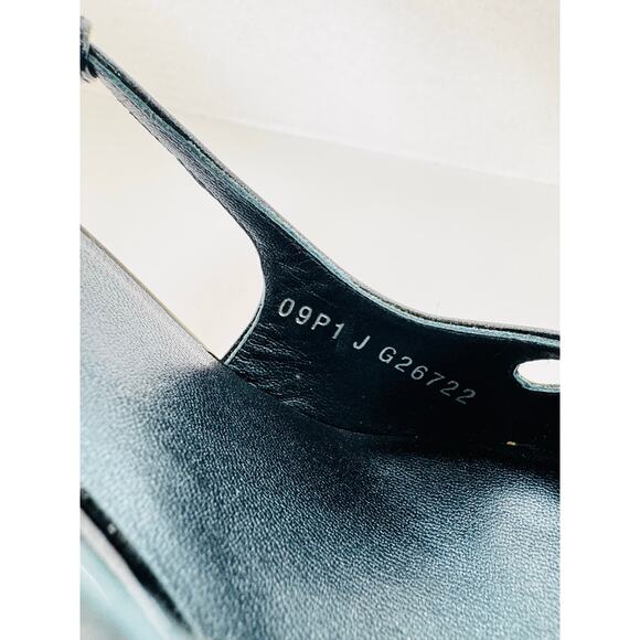 Chanel Forest Green Patent Slingback Pumps IT 38 2009 CC Logo Heels Vintage - Picture 8 of 10